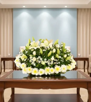 Arreglo floral para funeral express entrega de 1 a 2 horas a domicilio en la ciudad de México