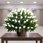 Arreglos florales fúnebres premium para funeral con diseño profesional y envío sostenible en Ciudad de México.