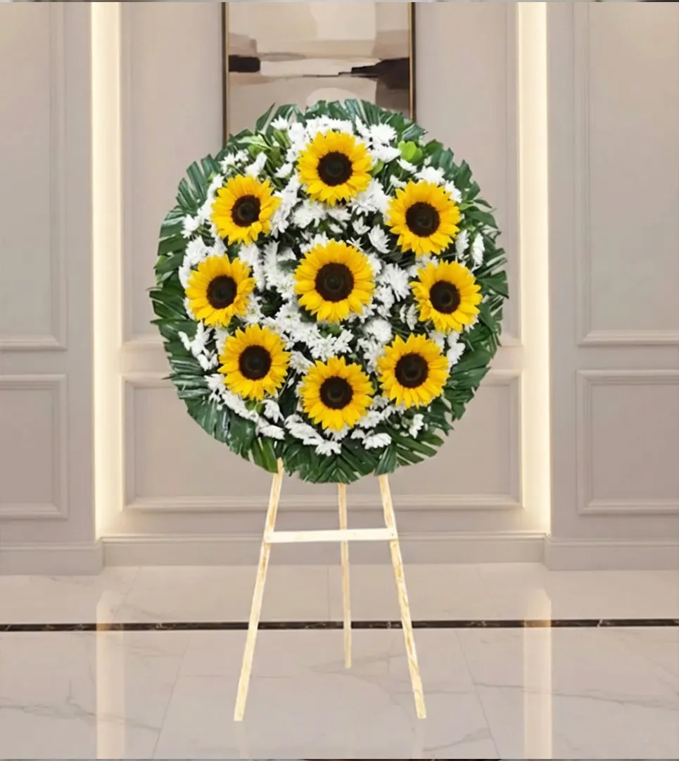 Coronas funeraria con entrega sostenible a domicilio express en la ciudad de México de 1 a 3 horas después de tu pedido y pago